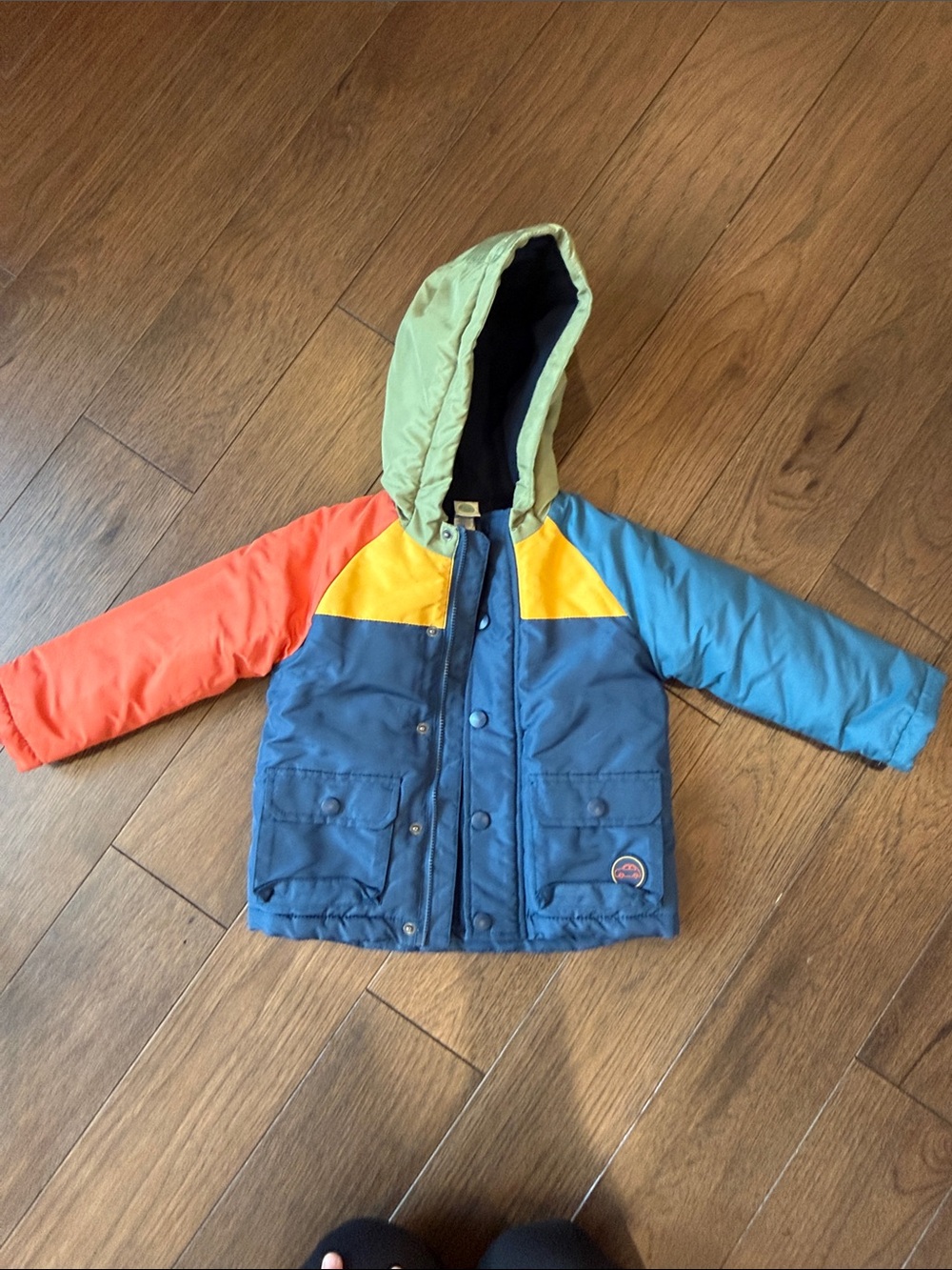 Little Me Colorblock Hooded Puffer Jacket - Size 24 Months - C34-151